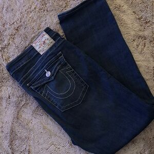 True Religion Women's Deep Indigo Boot Cut Jeans